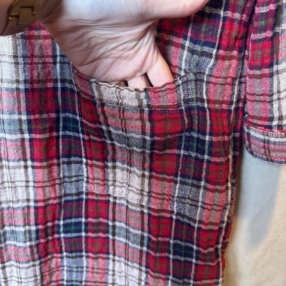 Velvet‎ by Graham & Spencer Red and White Plaid Dress tunic made in India